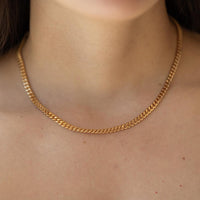 Chunky Curb Chain Necklace in Gold