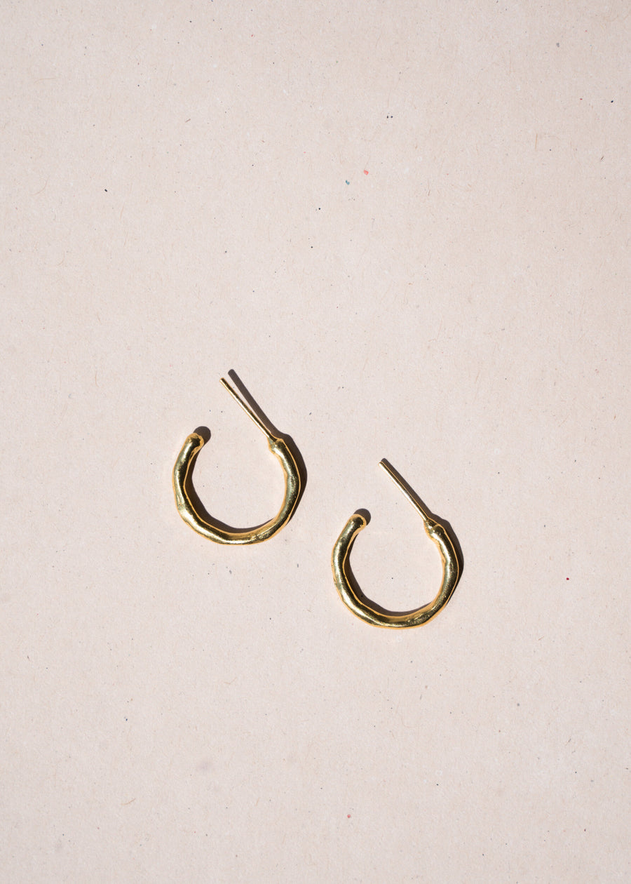 Janet Hoops in Gold Vermeil