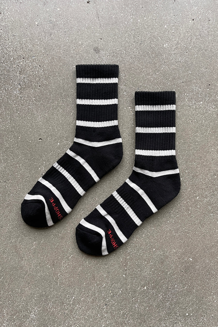 Boyfriend Socks in Black Stripe