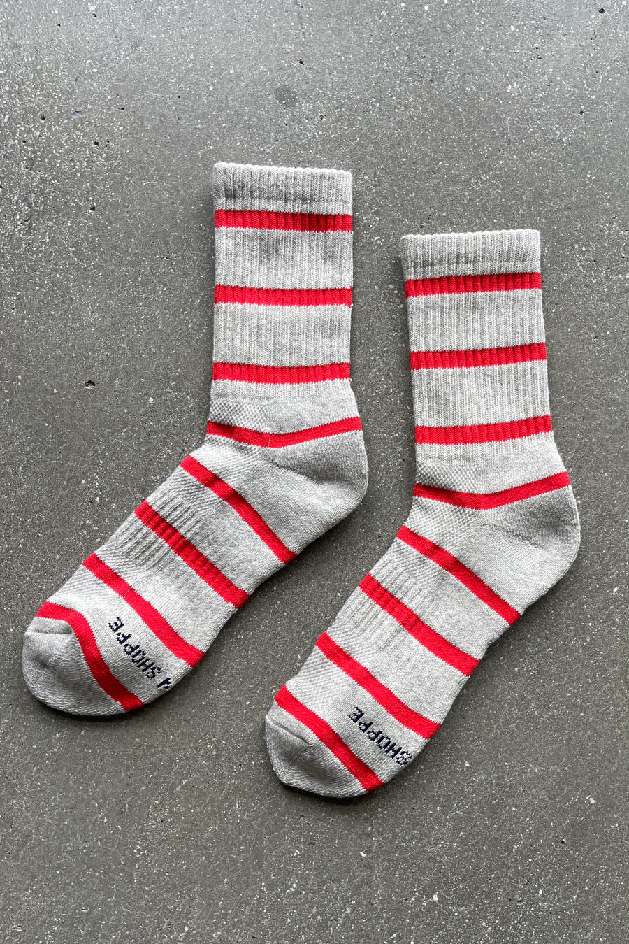 Boyfriend Socks in Red Stripe