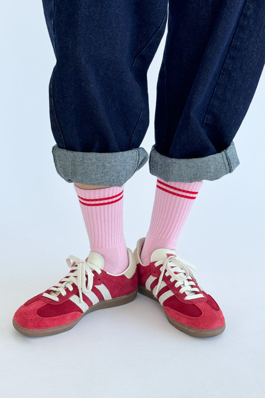 Boyfriend Socks in Amour Pink