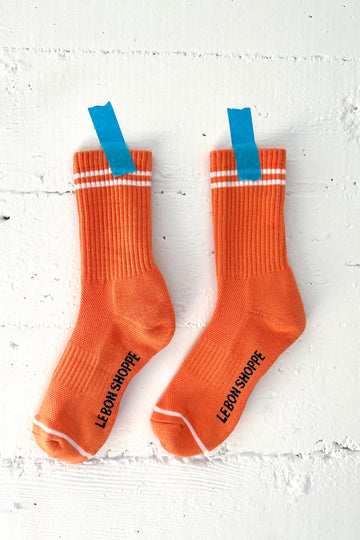 Boyfriend Socks in Orange