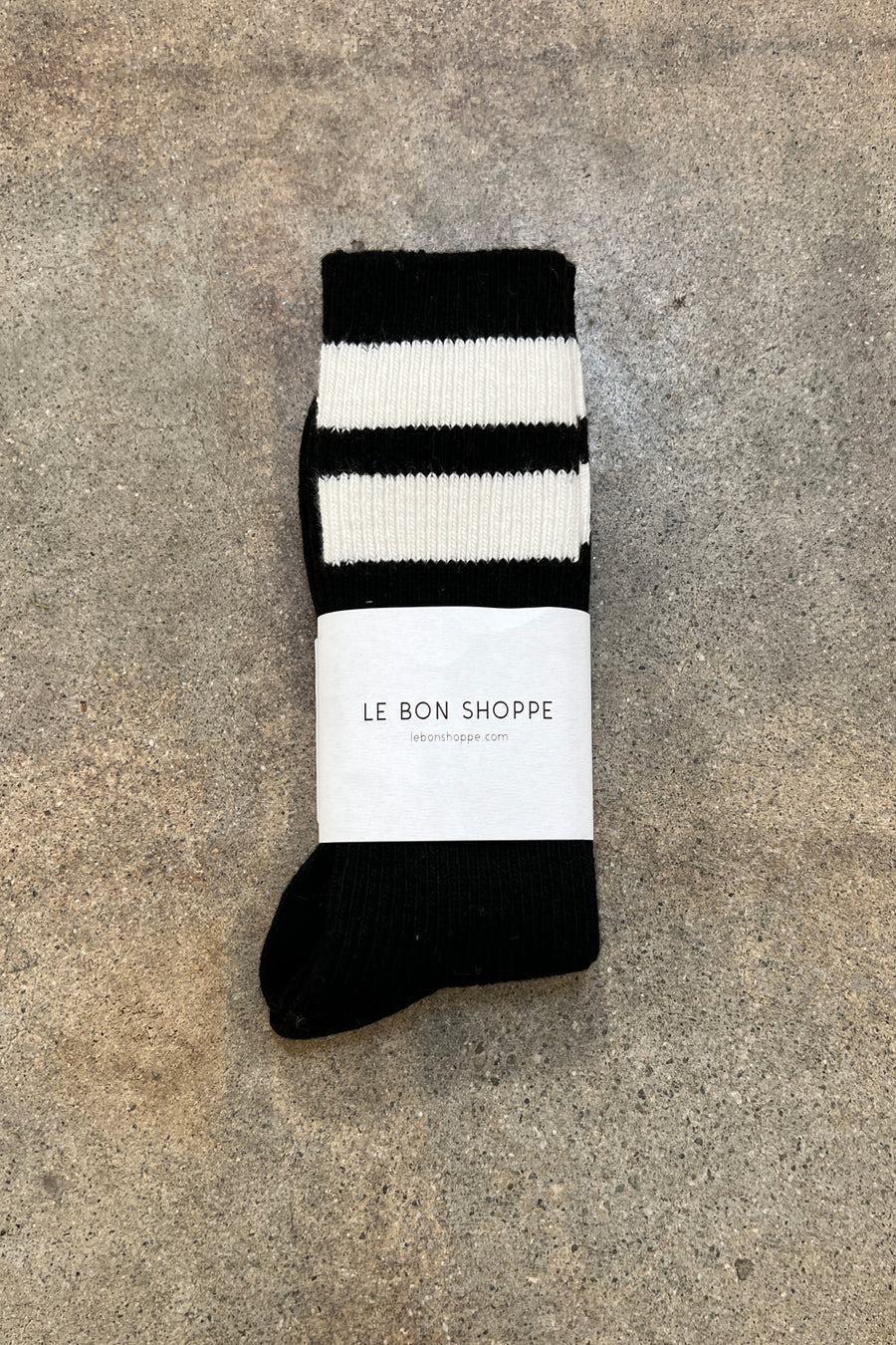 GRANDPA VARSITY SOCKS - BLACK SUGAR STRIPE