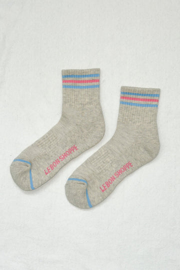 Girlfriend Socks in Bright Grey