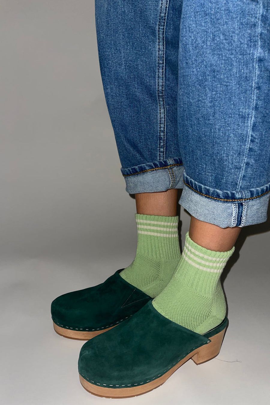 Green Leaf Girlfriend Socks