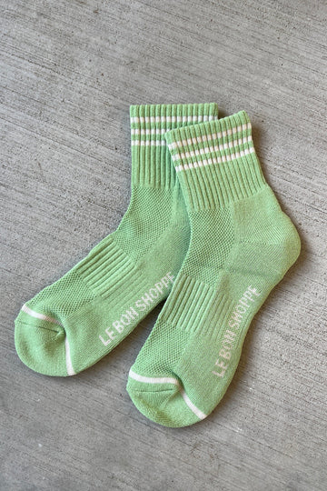 Girlfriend Socks in Green Leaf