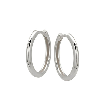 Medium Hoop Earrings in Sterling Silver