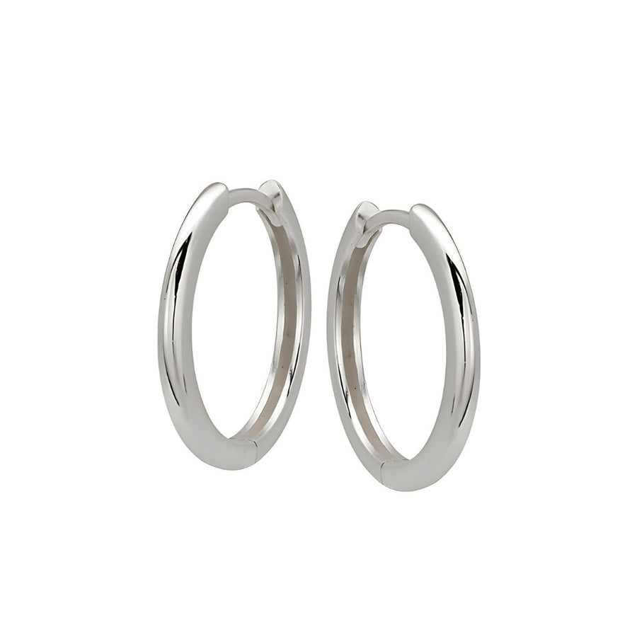 Medium Hoop Earrings in Sterling Silver