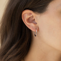 Medium Hoop Earrings in Sterling Silver