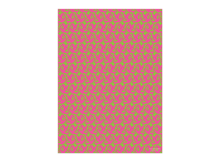 Neon Doves Wrapping Paper