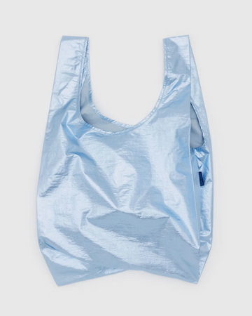 Standard Baggu Reusable Bag in Metallic Light Blue