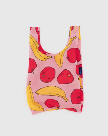 Baby Baggu in Light Pink Apples & Bananas