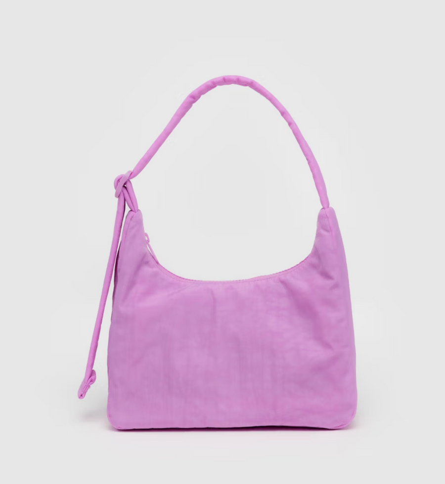 Mini Nylon Shoulder Bag in Peony