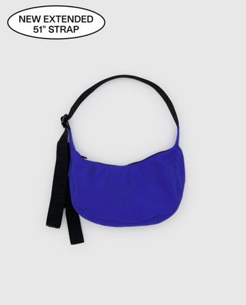 Small Nylon Crescent Bag in Lapis