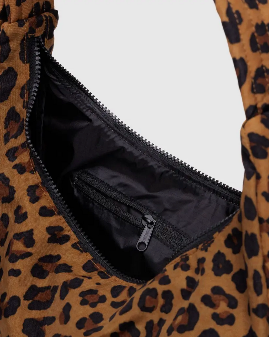 Nylon Shoulder Bag in Leopard