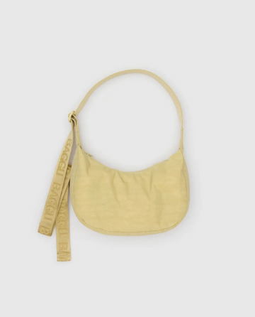 Small Nylon Crescent Bag in Butter