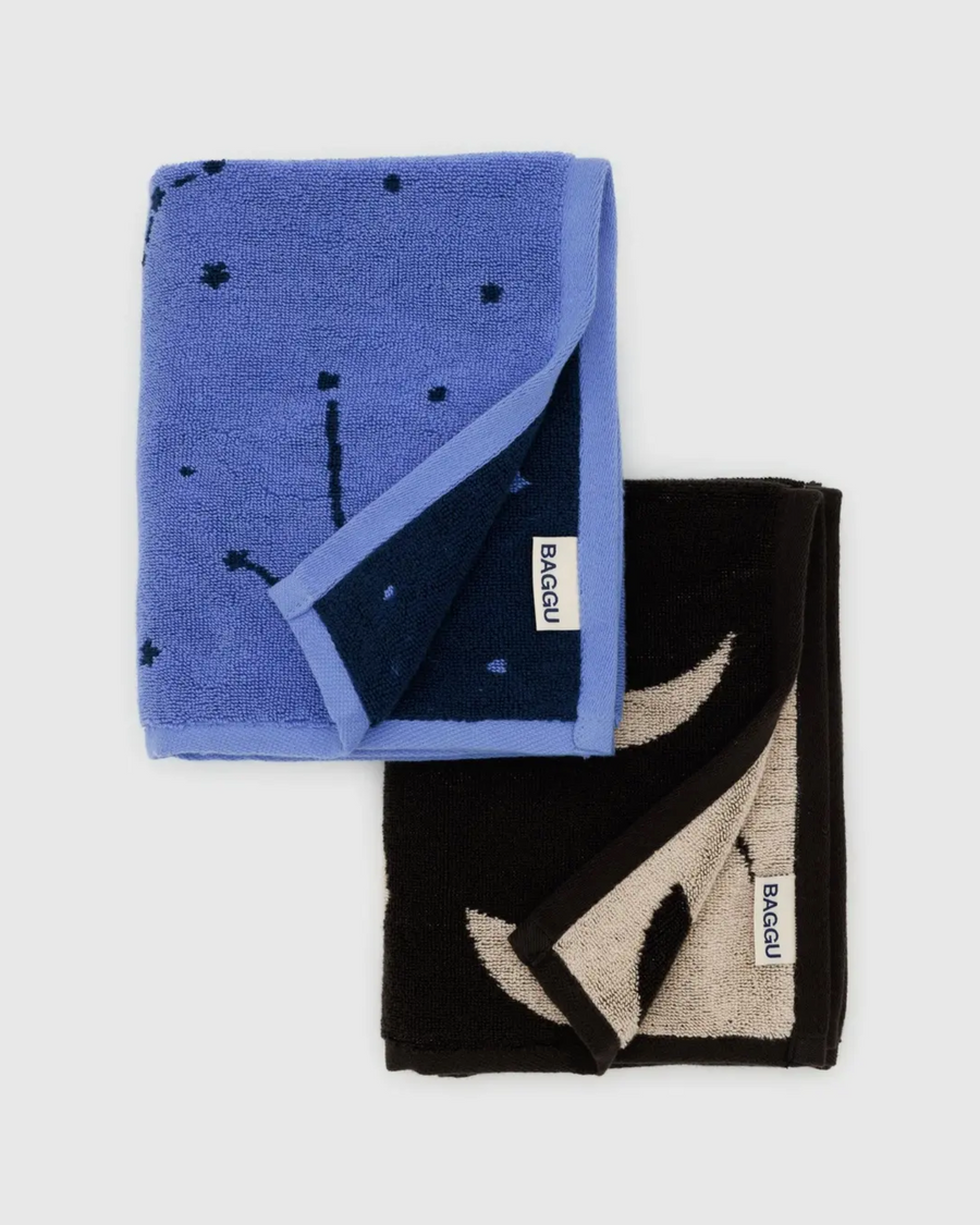 Hand Towel Set of 2 in Night Sky