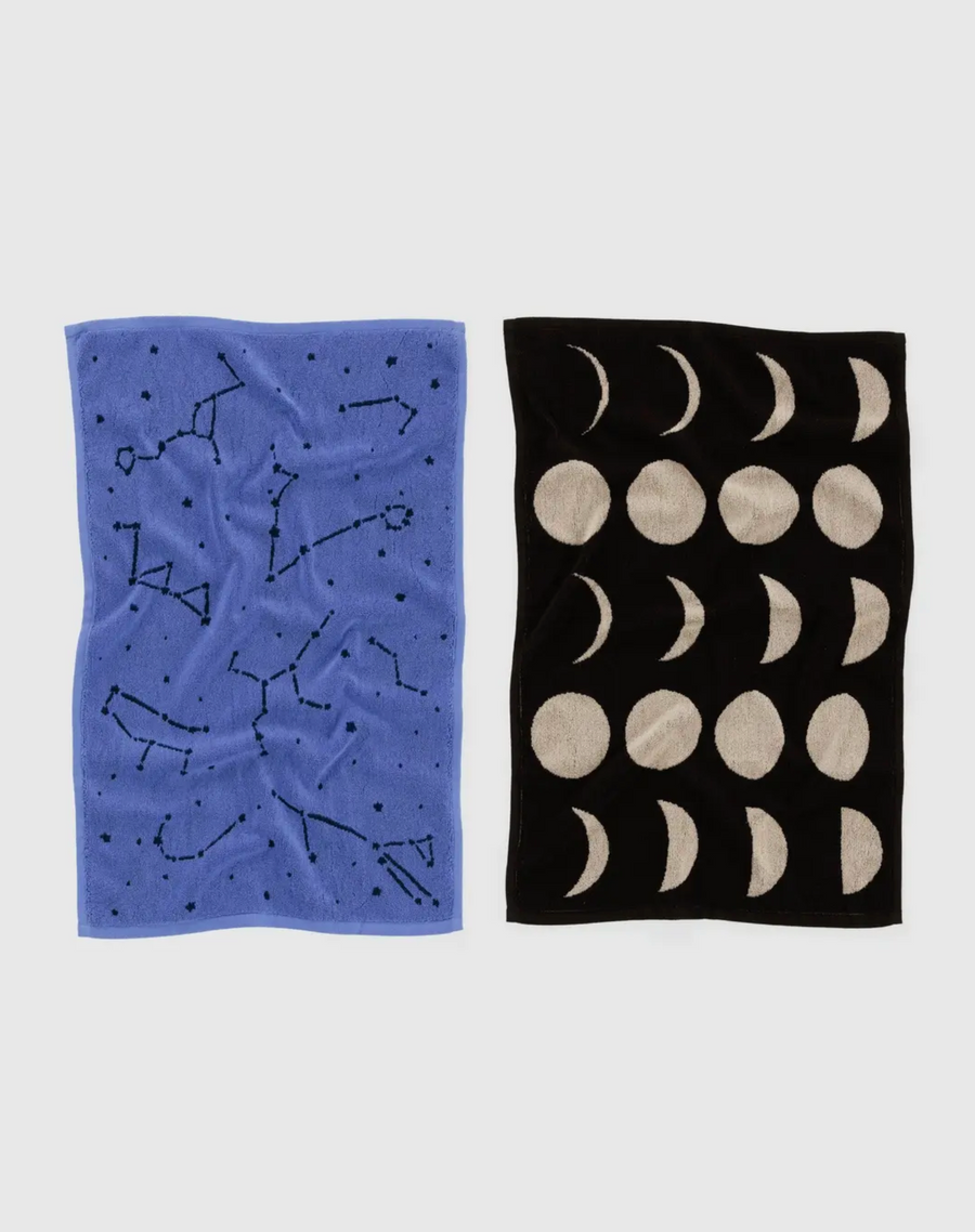 Hand Towel Set of 2 in Night Sky