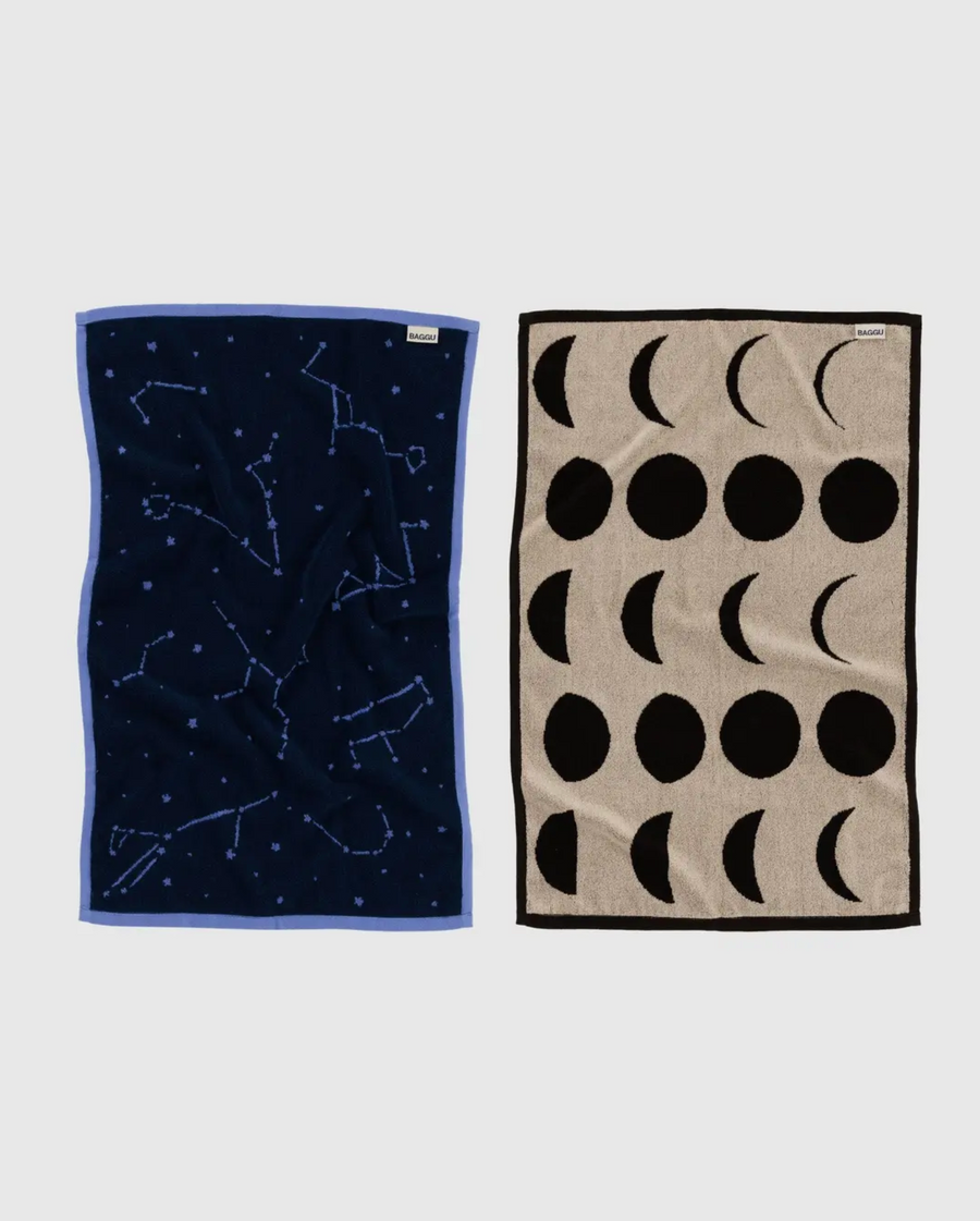 Hand Towel Set of 2 in Night Sky