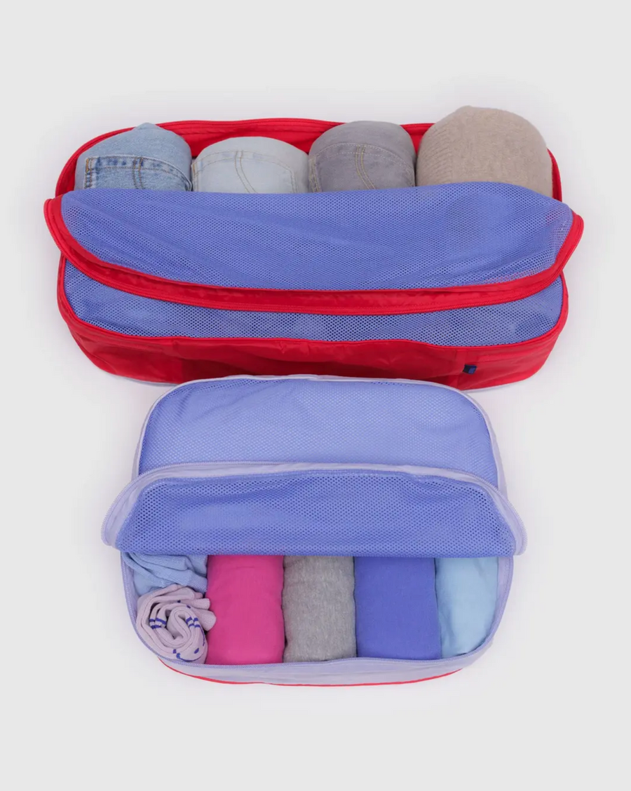 Large Packing Cube Set in Mesh Berry