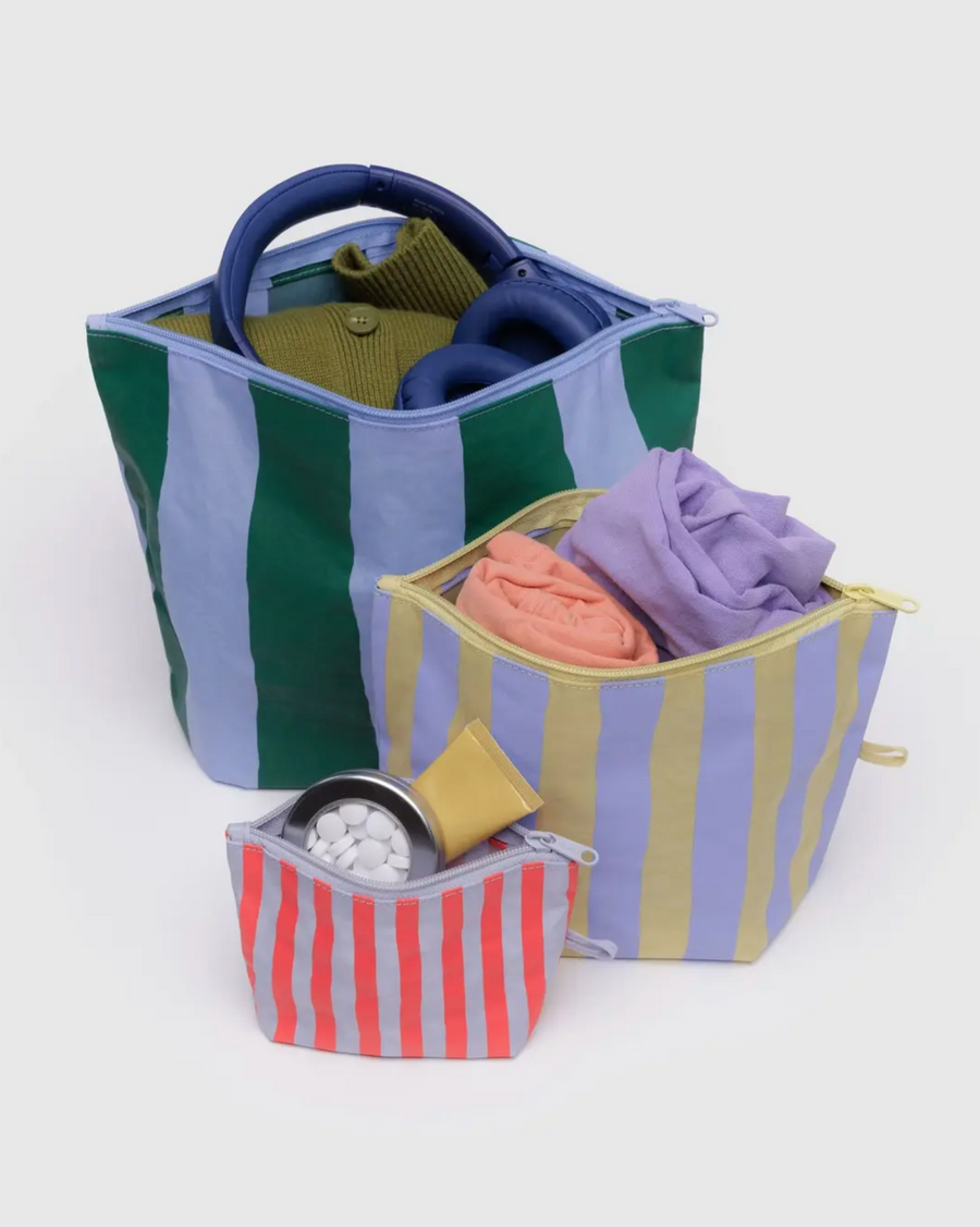 Go Pouch Set in Painted Stripe