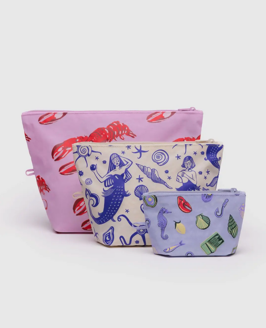 Go Pouch Set in Sea Creatures