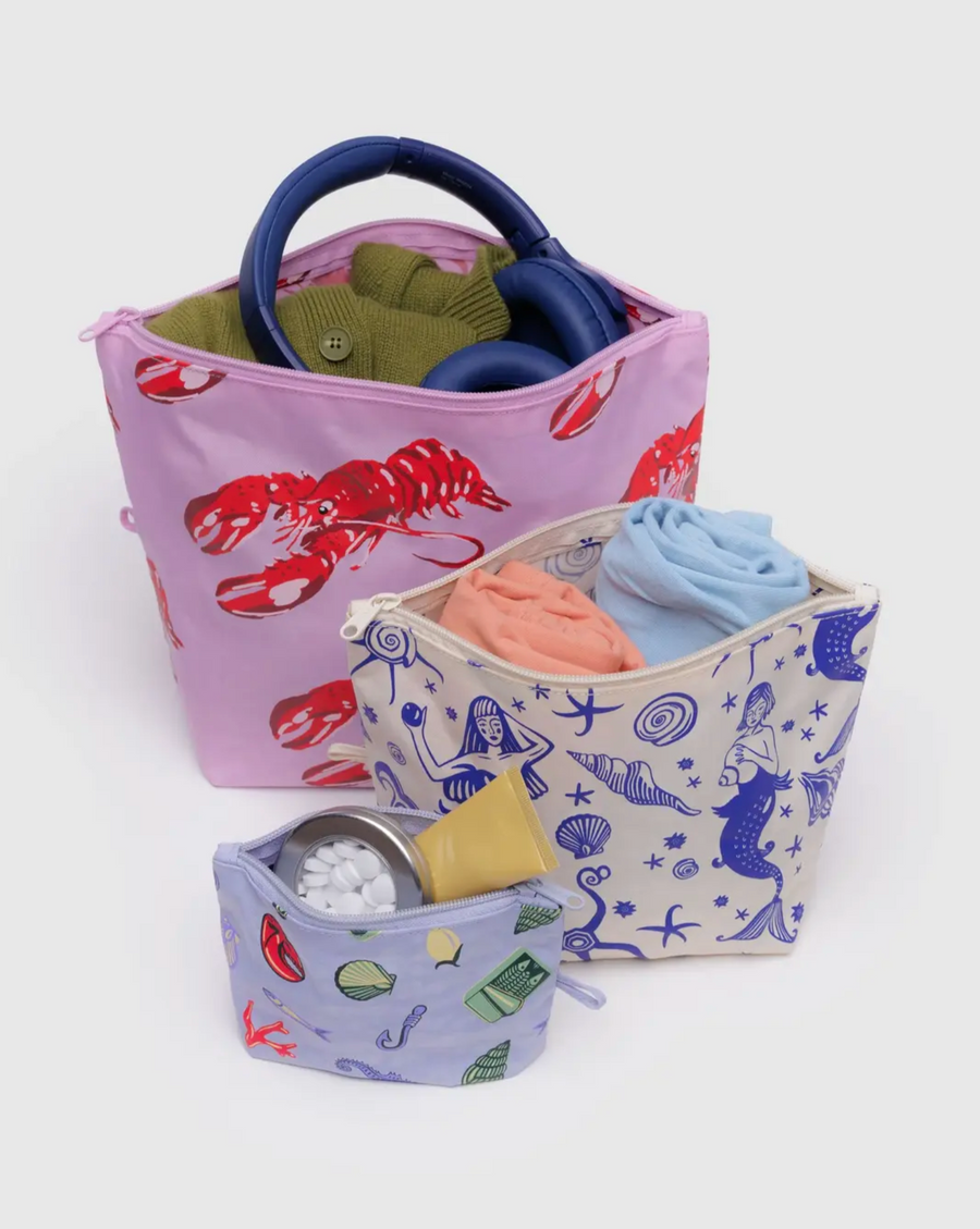 Go Pouch Set in Sea Creatures