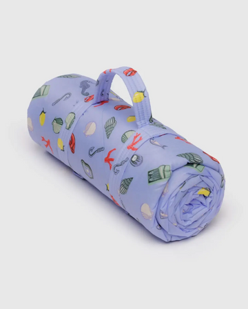Puffy Picnic Blanket in Sea Charms