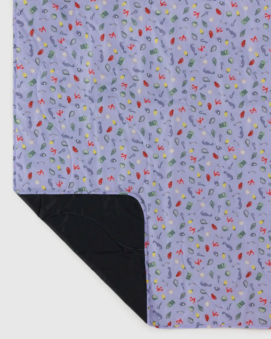 Puffy Picnic Blanket in Sea Charms