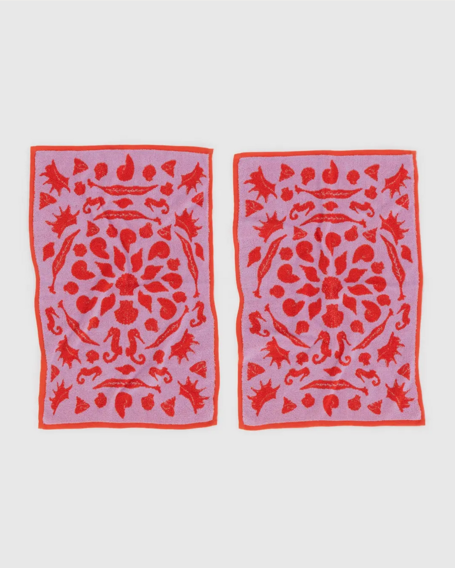 Hand Towel Set of 2 in Sea Shells
