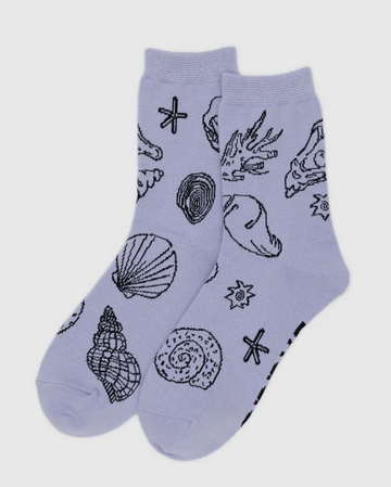 Crew Socks in Shells Light Blue