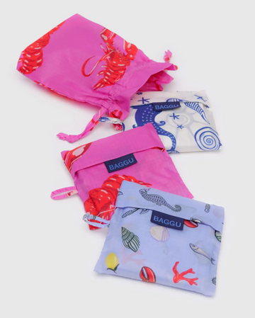 Standard Baggu Set of 3 in Sea Creatures