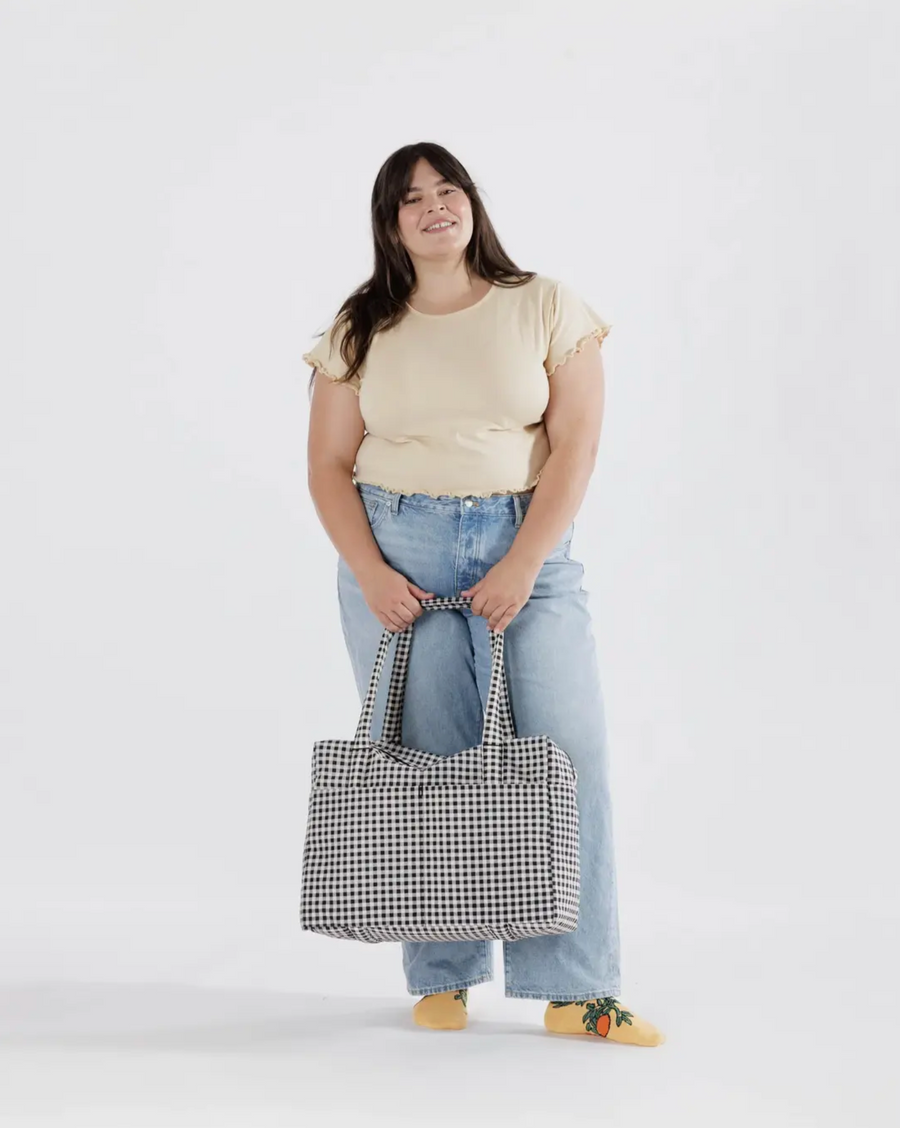 Cloud Carry-on Bag in Black & White Gingham