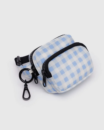 Fanny Pack Charm in Light Blue Gingham