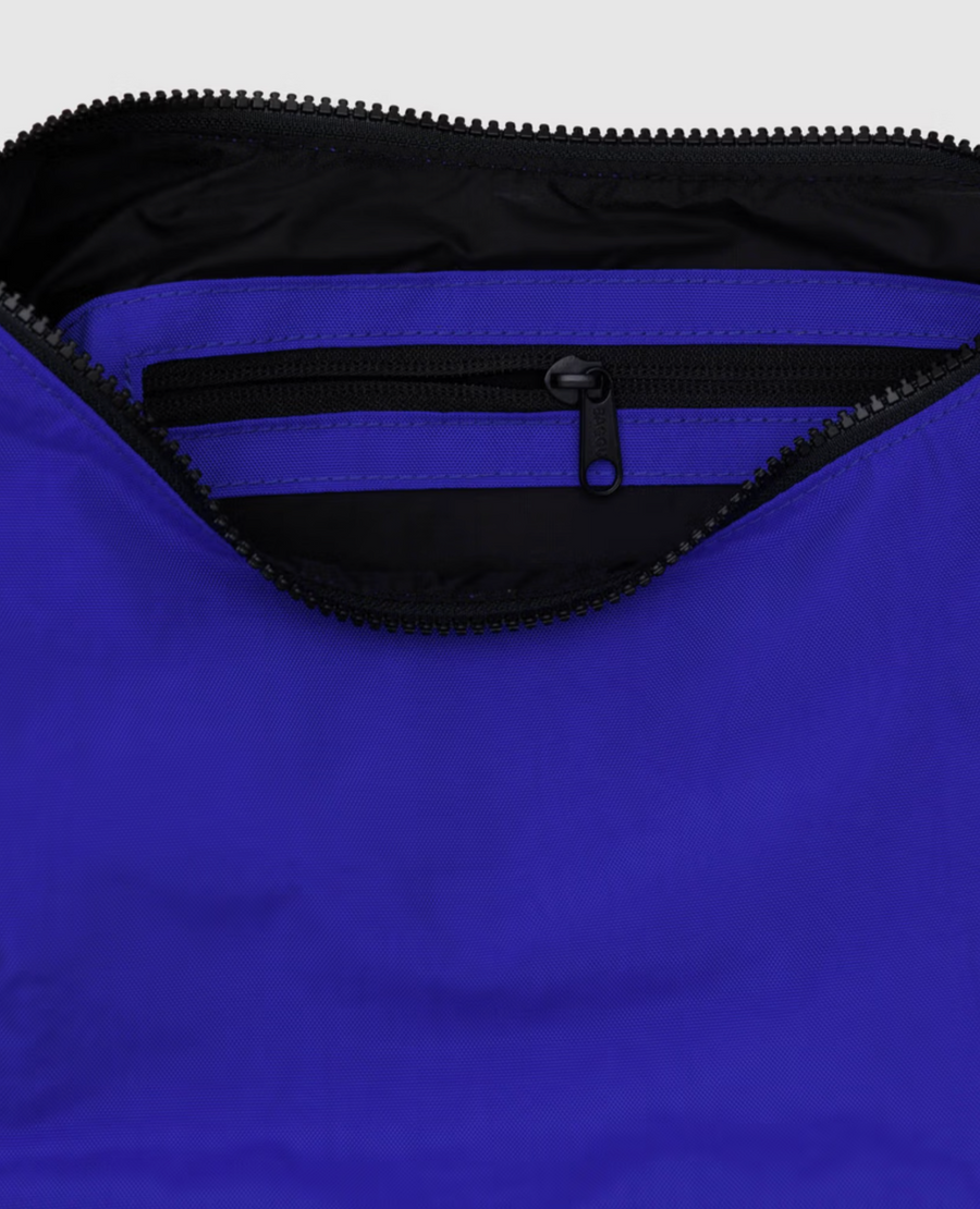 Medium Nylon Crescent Bag in Lapis