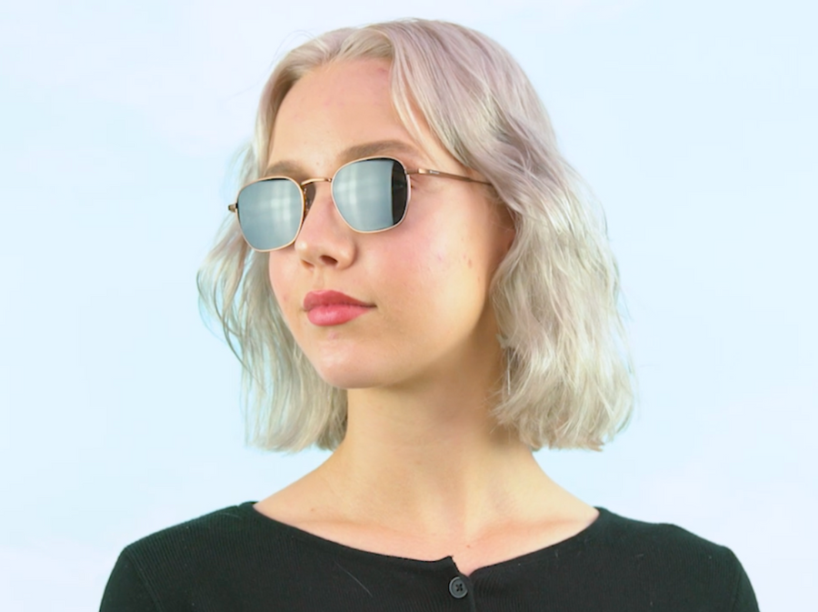The Groove Pilot in Brushed Gold Bio & Dark Tortoise / Polarized Grey