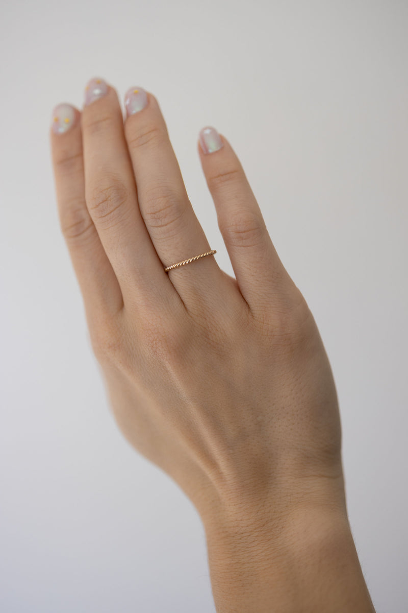 Twist Stacking Ring in Gold Filled or Sterling Silver