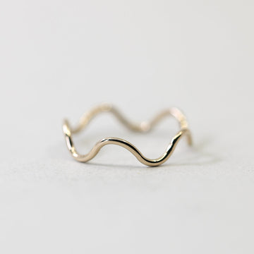 Wiggle Wavy Ring in Gold Filled or Sterling Silver