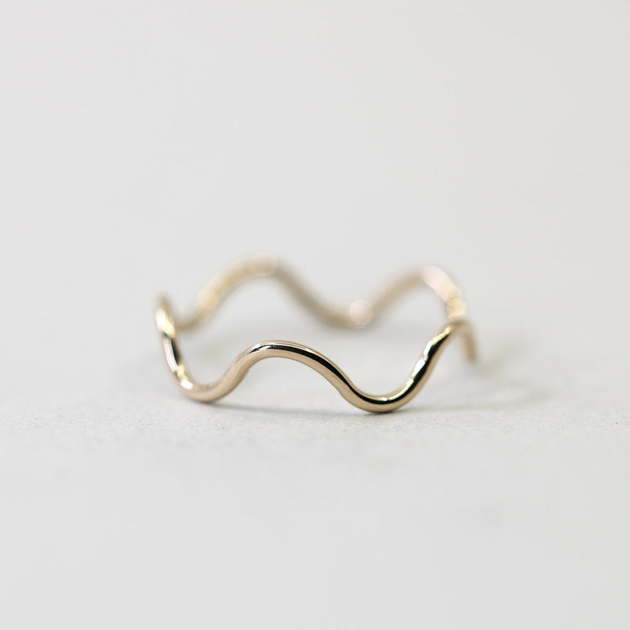 Wiggle Wavy Ring in Gold Filled or Sterling Silver