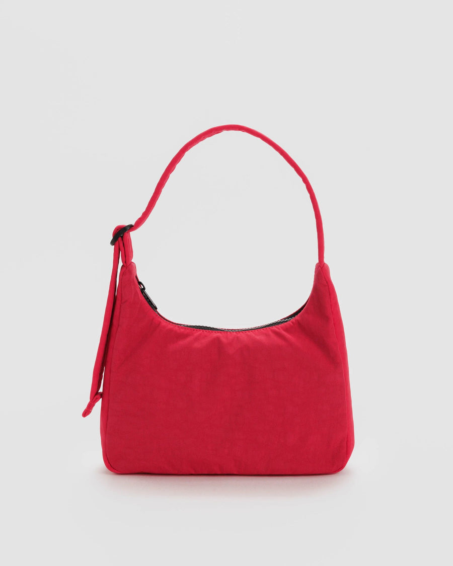 Mini Nylon Shoulder Bag in Candy Apple