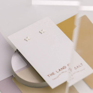 Butterfly Stud Earrings in Sterling Silver