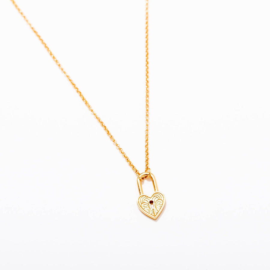 Alicia Lock Charm Necklace