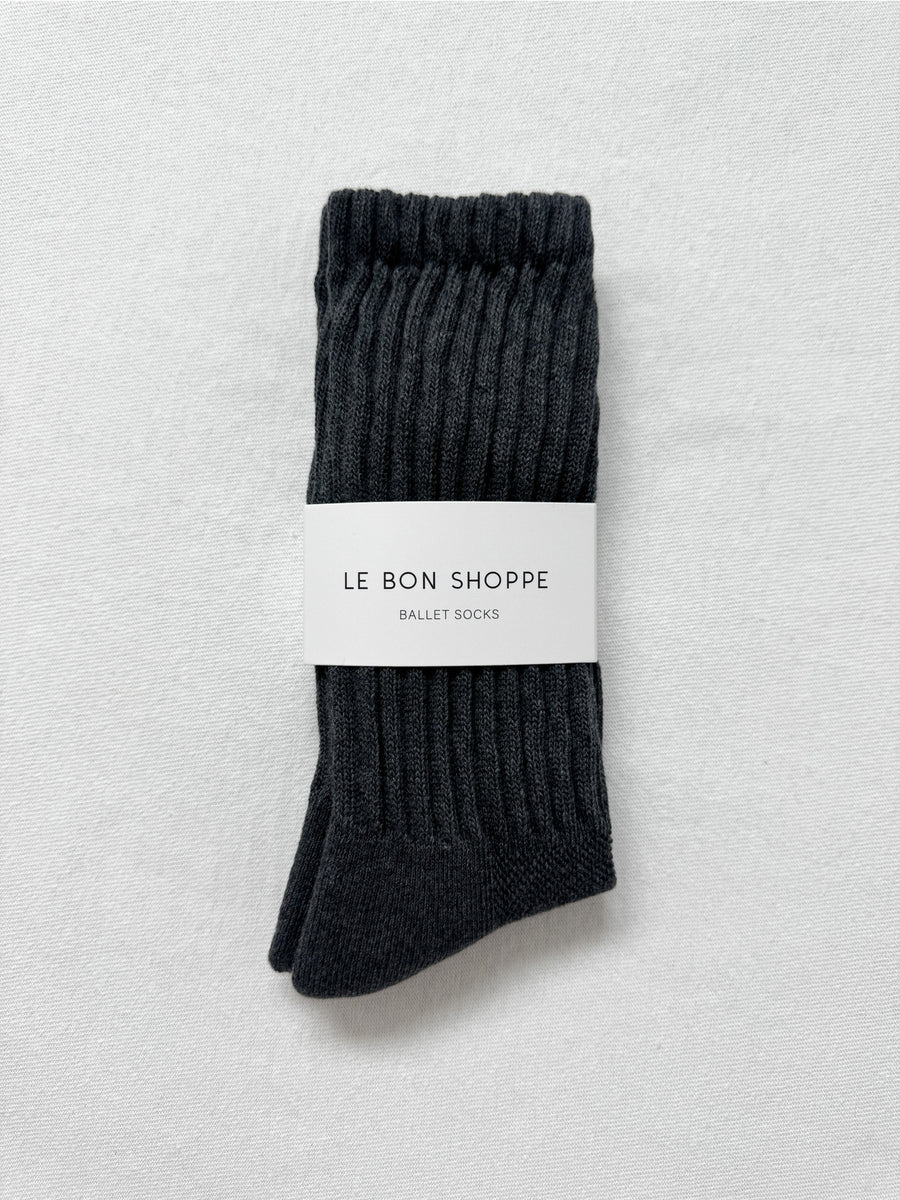 Ballet Socks in Charcoal