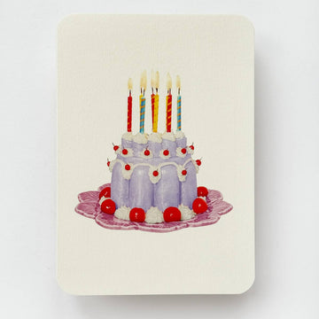 Lavender Cream Blancmange Greeting Card