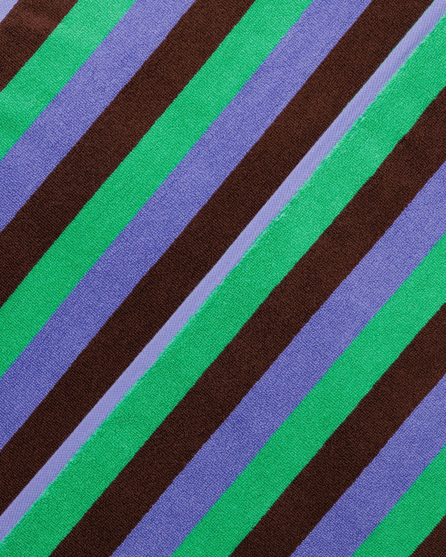 Bath Towel in Mint 90's Stripe