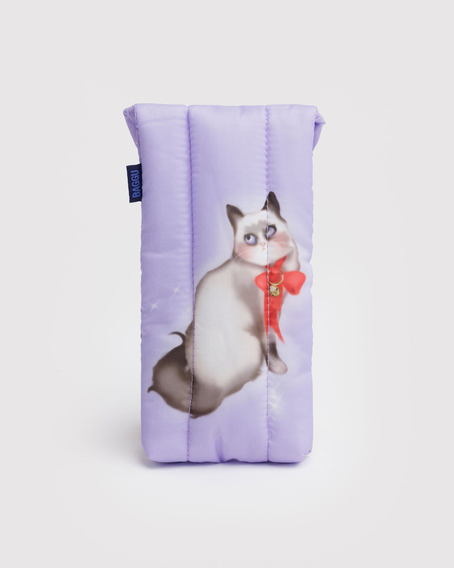 Puffy Glasses Sleeve in Fancy Cats