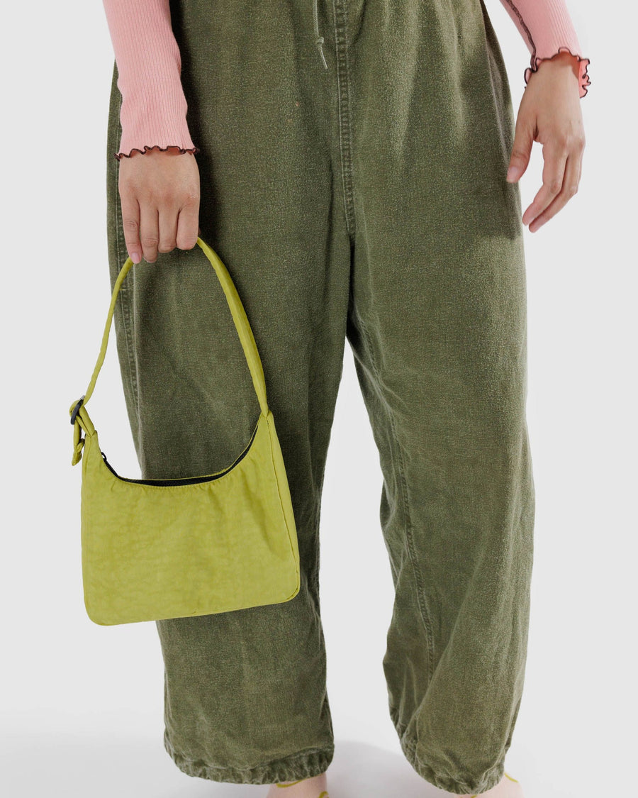 Mini Nylon Shoulder Bag in Lemongrass