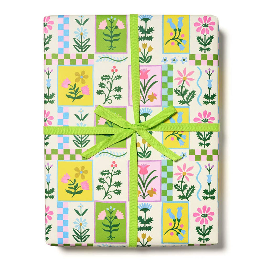 Retro Flower Wrapping Paper (in-store pickup only)