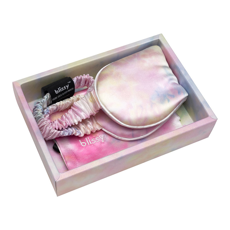 Sleeping Mask in Yellow Tie-Dye