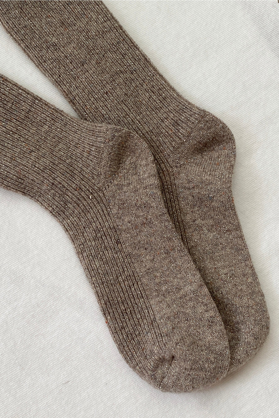 Winter Sparkle Socks in Nutmeg
